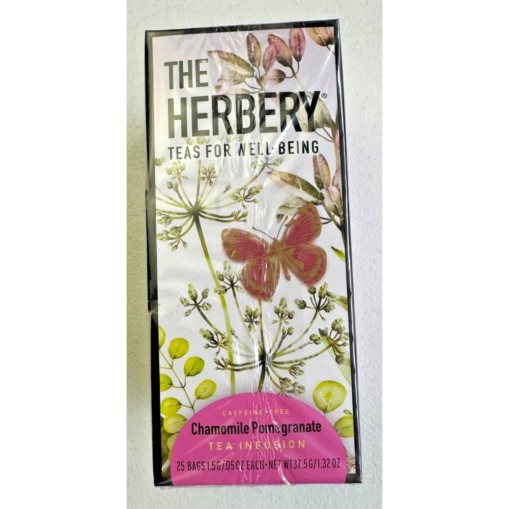 THE HERBERY Chamomile Pomegranate Tea Infusion Teas for Well Being Sealed NEW